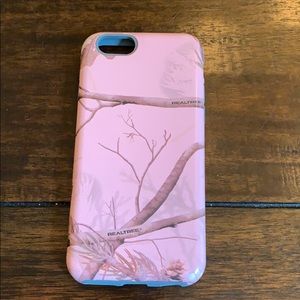 Real tree pink camo phone case